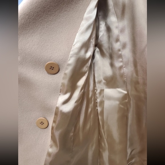 Loro Piana Sz 4 Fleurette Classic Camel Double Breasted Fitted Slender Pea Coat - Picture 3 of 15